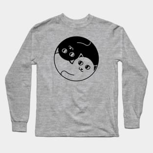 Yin and Yang Cats Long Sleeve T-Shirt